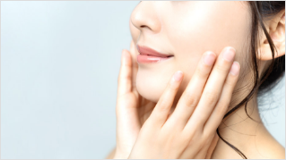 透明感のある肌