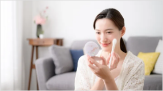 メイクのり、化粧持ちの改善