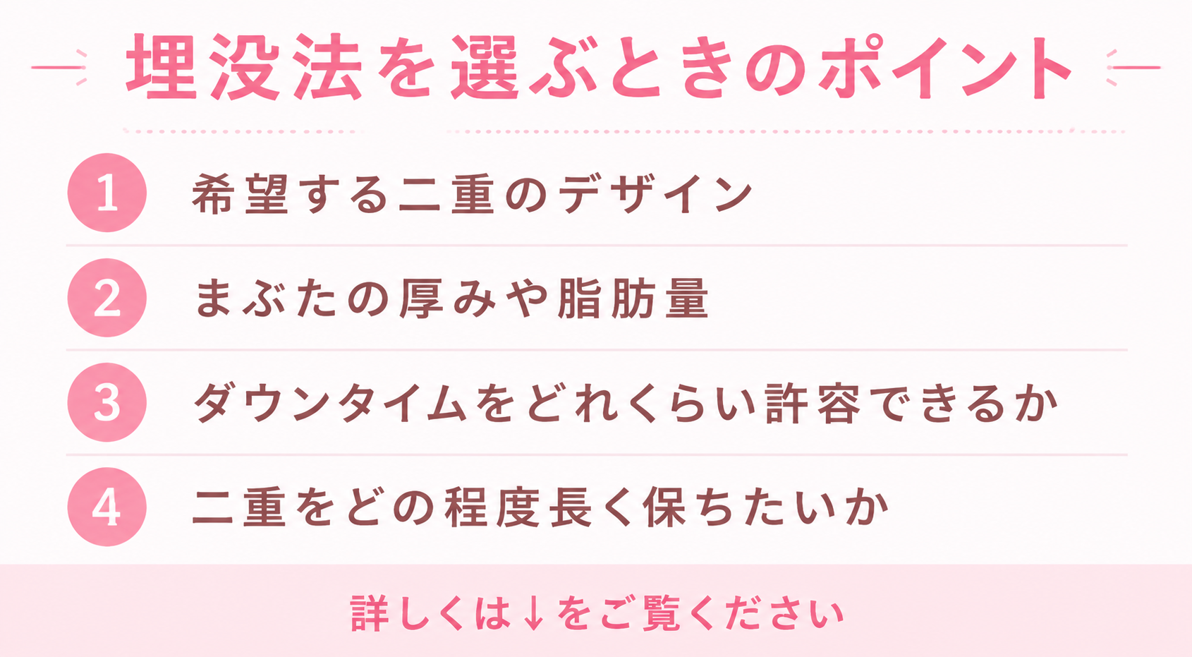 埋没法　選ぶ　ポイント