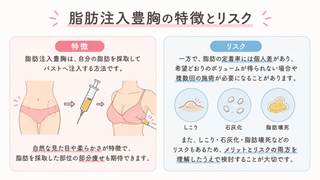 脂肪注入豊胸　特徴　リスク