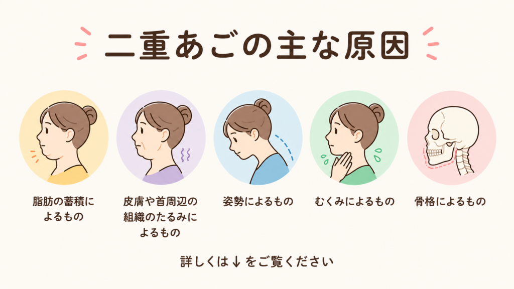 二重あご 原因