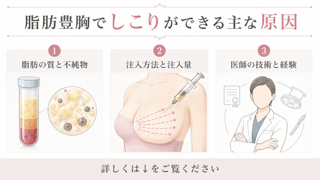 脂肪豊胸　しこり　原因