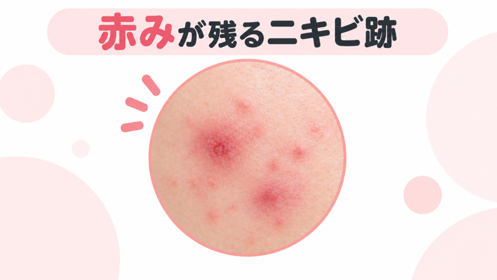 赤みが残るニキビ跡