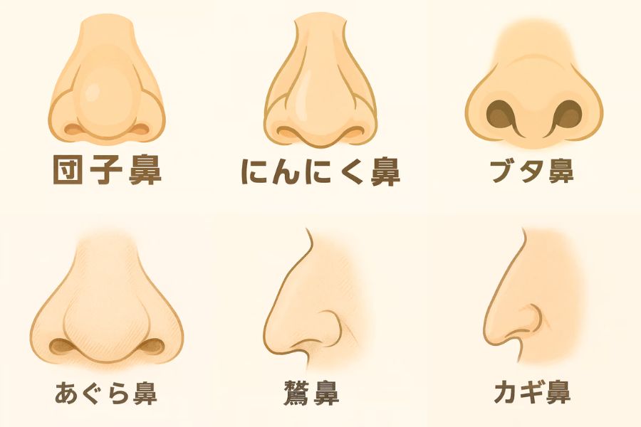 鼻 種類 タイプ